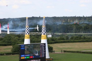 Michael flying the track at Ascot.